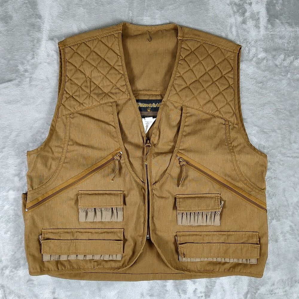 Gamehide tan canvas shooting/hunting outdoors utility vest mens Large